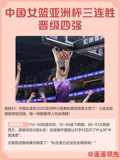女篮亚洲杯：中国队三战全胜小组头名晋级四强
